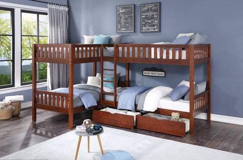 November (4) Corner Bunk Bed with Storage Boxes