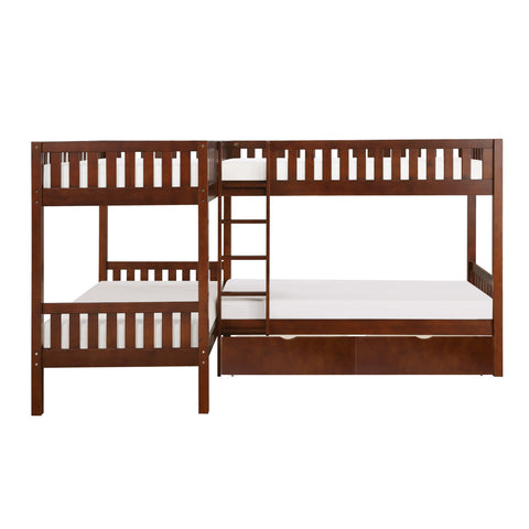 November (4) Corner Bunk Bed with Storage Boxes