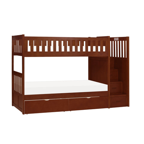 November (5) Twin/Twin Step Bunk Bed with Storage Boxes