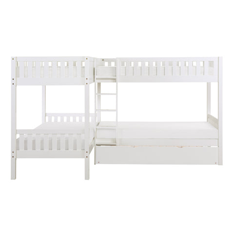 Dalton (4) Corner Bunk Bed with Twin Trundle