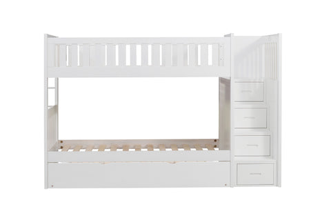Dalton (5) Twin/Twin Step Bunk Bed with Twin Trundle