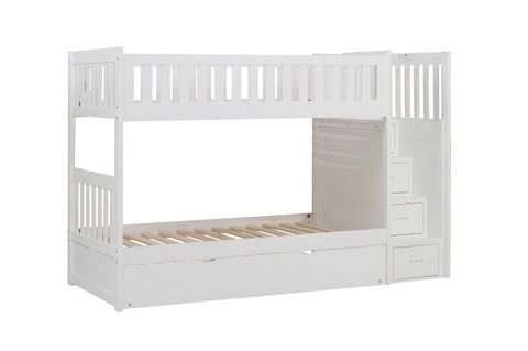 Dalton (5) Twin/Twin Step Bunk Bed with Twin Trundle