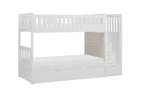Dalton (5) Twin/Twin Step Bunk Bed with Twin Trundle