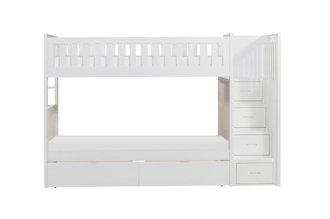 Dalton (5) Twin/Twin Step Bunk Bed with Storage Boxes