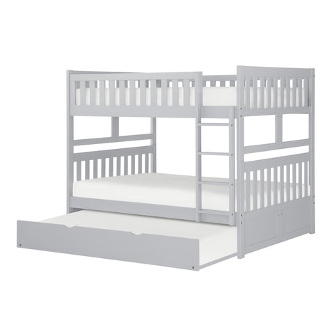 Finnegan (4) Full/Full Bunk Bed with Twin Trundle