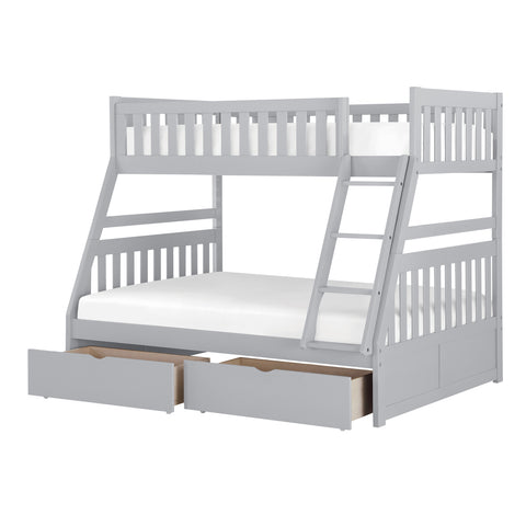 Finnegan (4) Twin/Full Bunk Bed with Storage Boxes