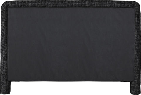 Bellamy Black Fabric With Interwoven Chenille Upholstered Queen Bed, 1 Piece