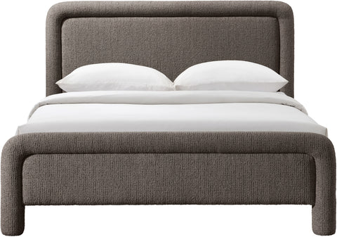 Bellamy Brown Fabric With Interwoven Chenille Upholstered Full Bed, 1 Piece