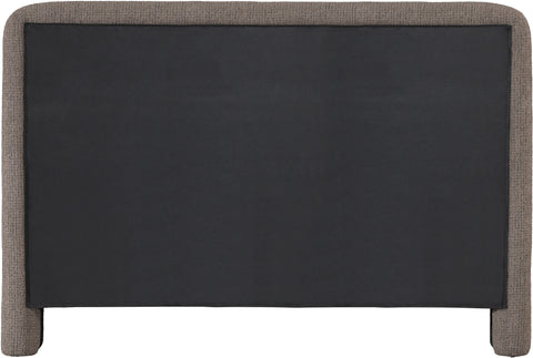 Bellamy Brown Fabric With Interwoven Chenille Upholstered Queen Bed, 1 Piece