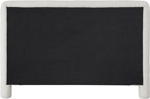 Bellamy Cream Fabric With Interwoven Chenille Upholstered Full Bed, 1 Piece