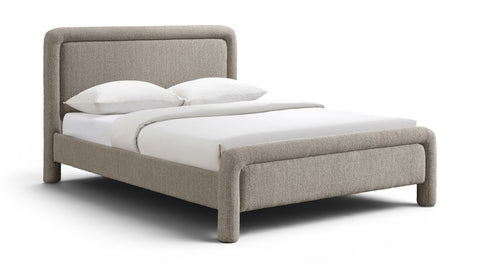 Bellamy Taupe Fabric With Interwoven Chenille Upholstered Full Bed, 1 Piece