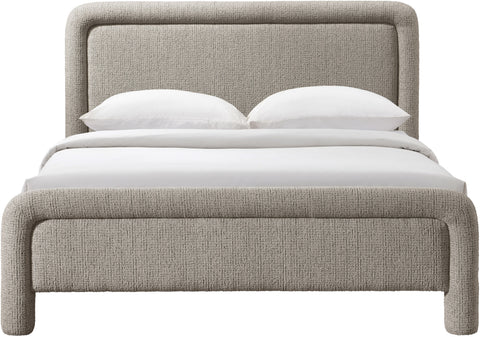 Bellamy Taupe Fabric With Interwoven Chenille Upholstered Full Bed, 1 Piece