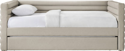 Finley Beige Vegan Leather Twin Daybed