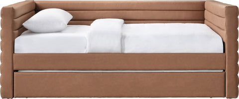 Finley Cognac Vegan Leather Twin Daybed