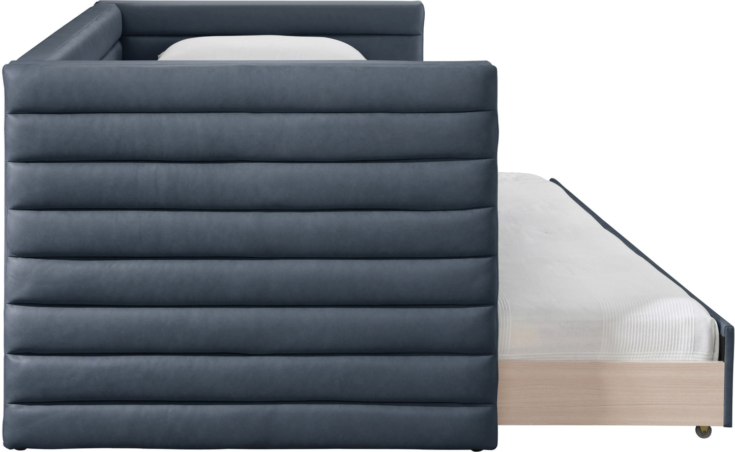 finley navy vegan leather twin daybed