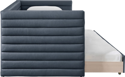 Finley Navy Vegan Leather Twin Daybed