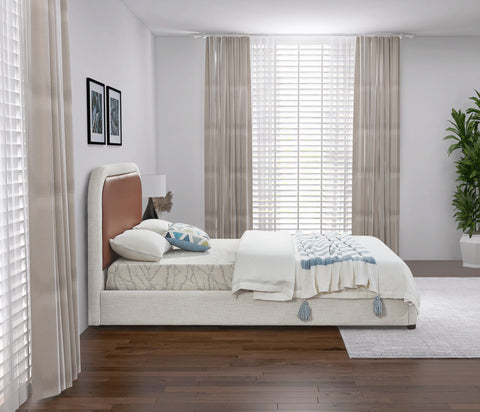Chesterfield Brown Faux Leather King Bed K