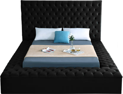 Claire Black Velvet Full Bed (3 Boxes) F