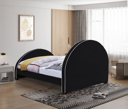 Glitz Black Velvet King Bed K