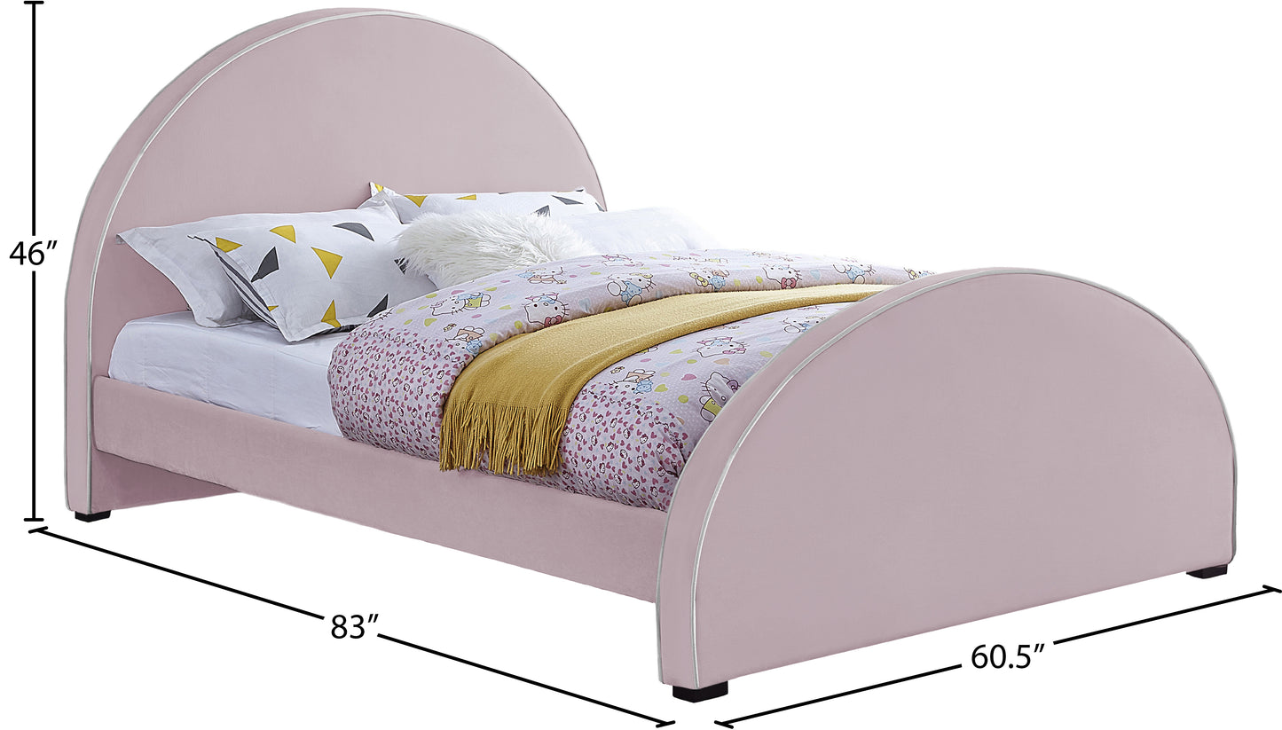 glitz pink velvet full bed f