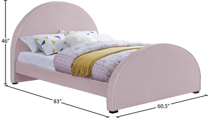 Glitz Pink Velvet Full Bed F