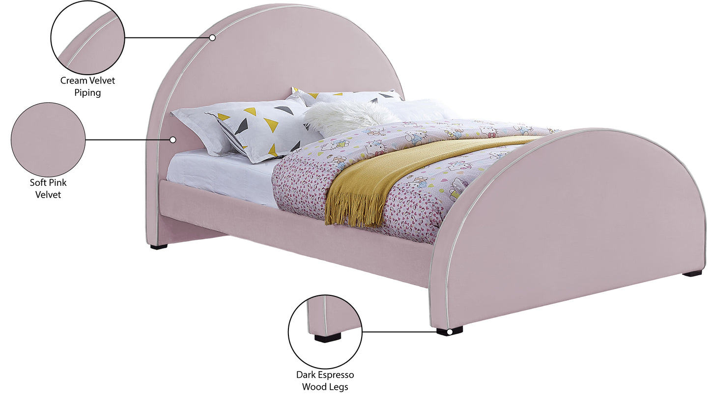 glitz pink velvet full bed f