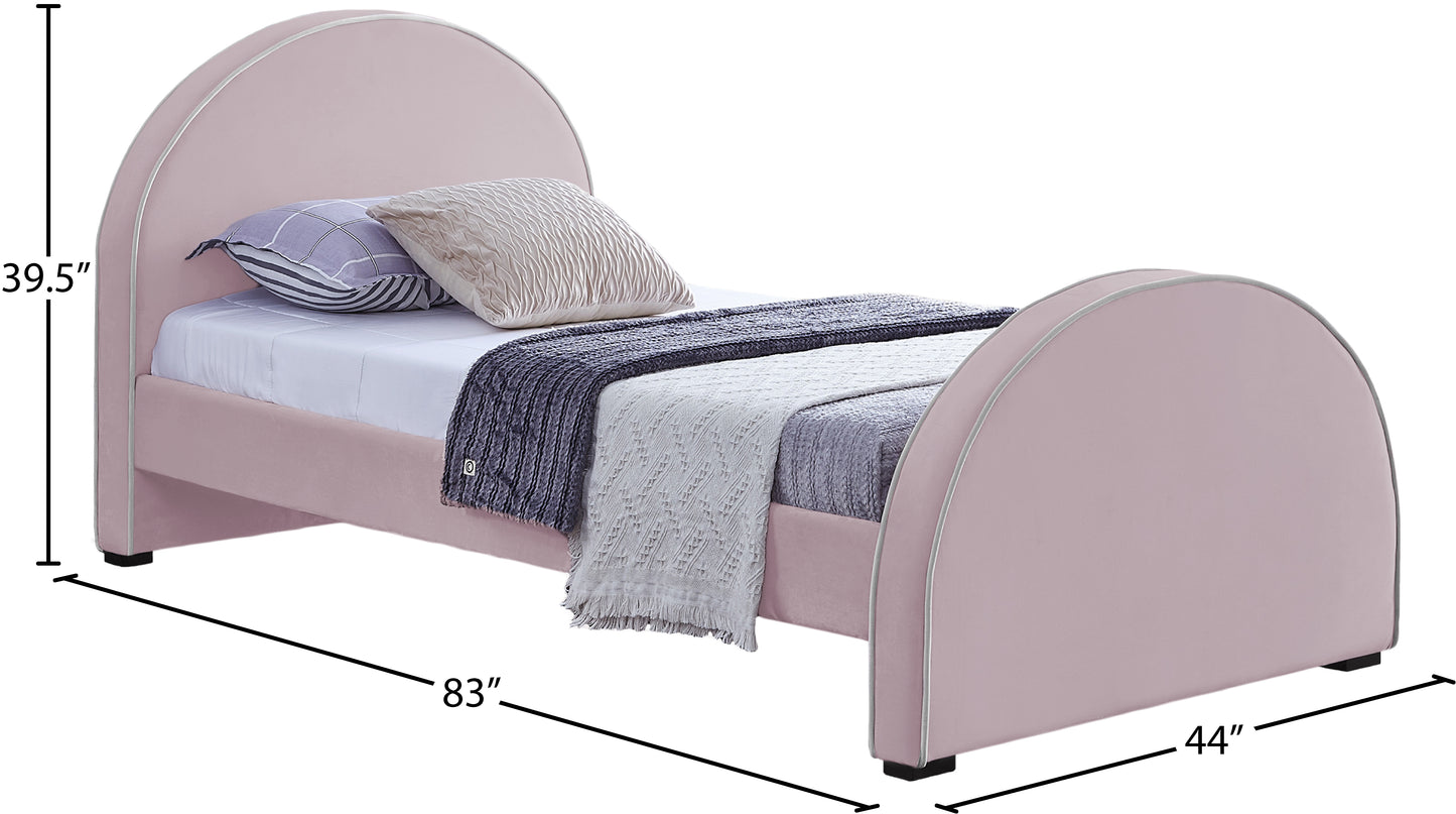 glitz pink velvet twin bed t