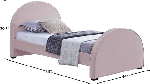 Glitz Pink Velvet Twin Bed T