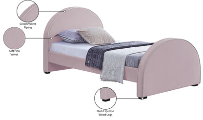 Glitz Pink Velvet Twin Bed T