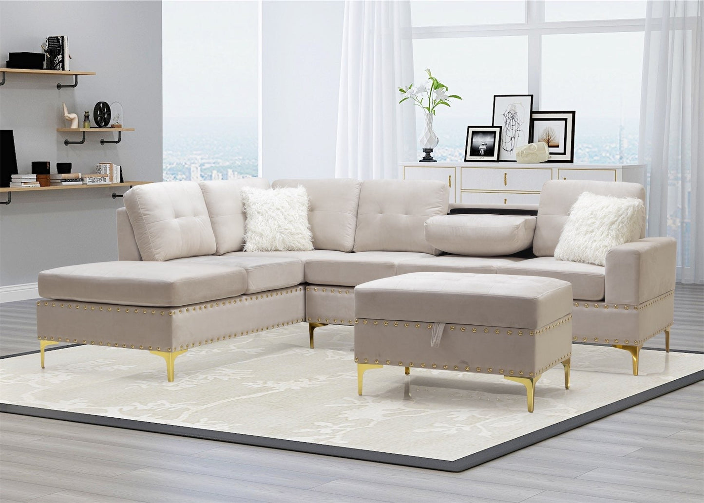 cecilia cream sectional