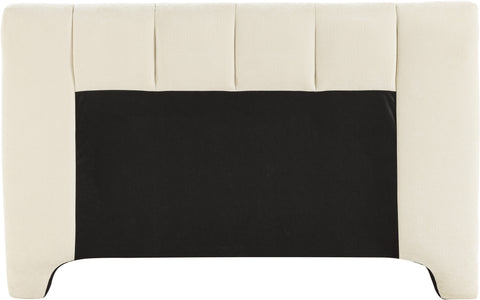 Karina Beige Chenille Fabric King Bed (3 Boxes)