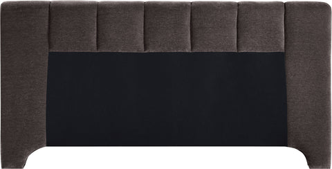 Monroe Brown Chenille Fabric Upholstered King Bed, 1 Piece