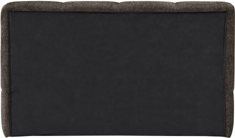 Florence Brown Chenille Fabric Upholstered Twin Bed, 1 Piece