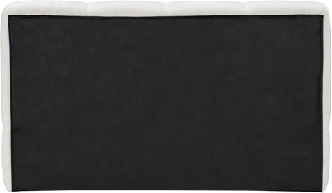Florence Cream Chenille Fabric Upholstered Twin Bed, 1 Piece