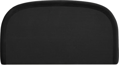 Aveline Black Velvet Upholstered Full Bed, 1 Piece