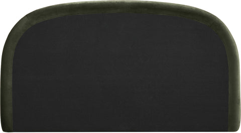 Aveline Green Velvet Upholstered Full Bed, 1 Piece