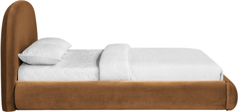 Aveline Saddle Velvet Upholstered Full Bed, 1 Piece
