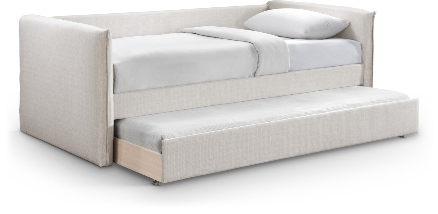 stylus cream linen textured fabric twin daybed