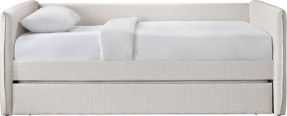 Stylus Cream Linen Textured Fabric Twin Daybed