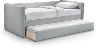 Stylus Grey Linen Textured Fabric Twin Daybed