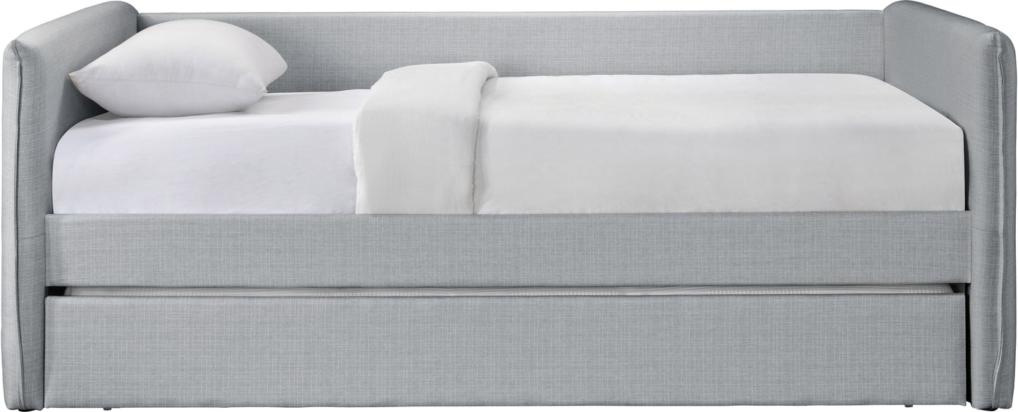 stylus grey linen textured fabric twin daybed