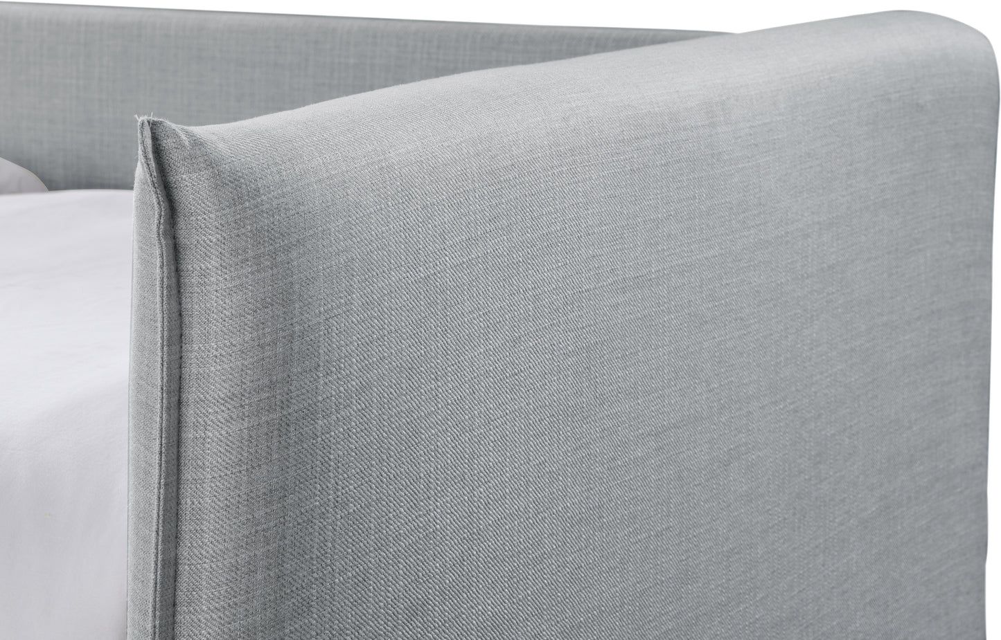 stylus grey linen textured fabric twin daybed