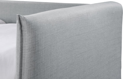 Stylus Grey Linen Textured Fabric Twin Daybed