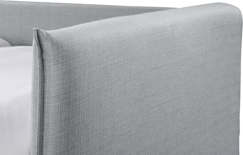 Stylus Grey Linen Textured Fabric Twin Daybed