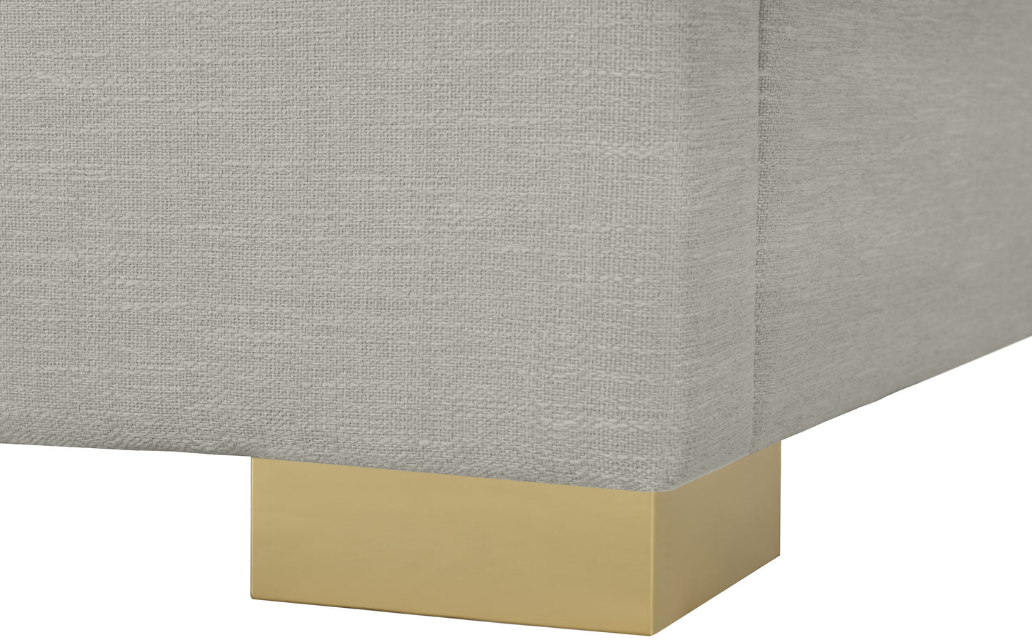 massimo beige linen textured fabric full bed f