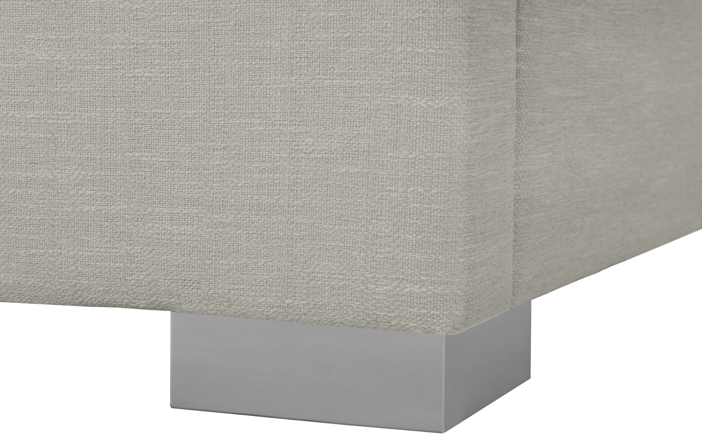 massimo beige linen textured fabric full bed f