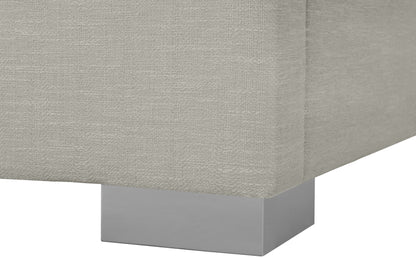 Massimo Beige Linen Textured Fabric Full Bed F