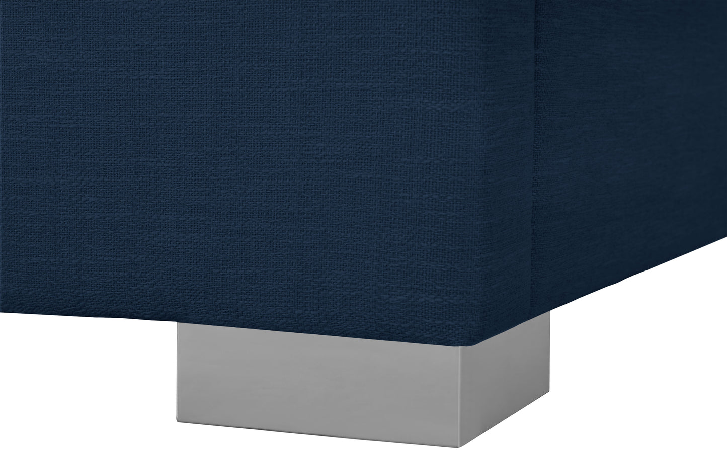 massimo navy linen textured fabric full bed f