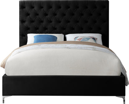 Sei Black Velvet Full Bed F