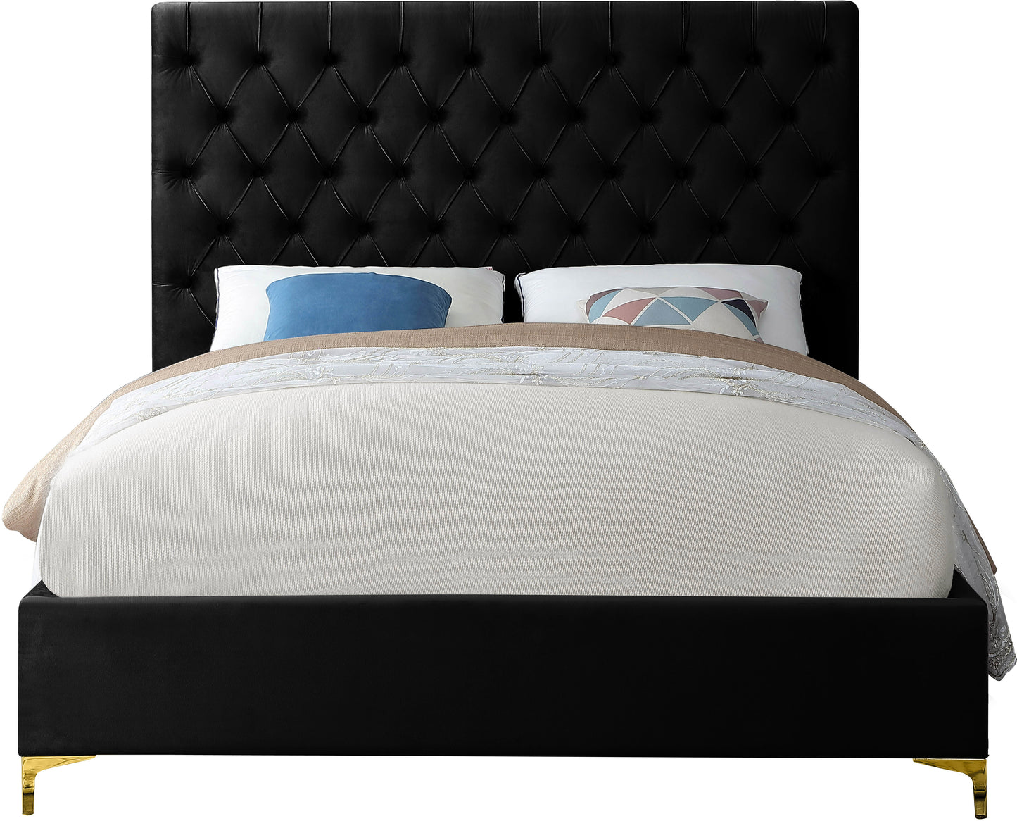 sei black velvet full bed f